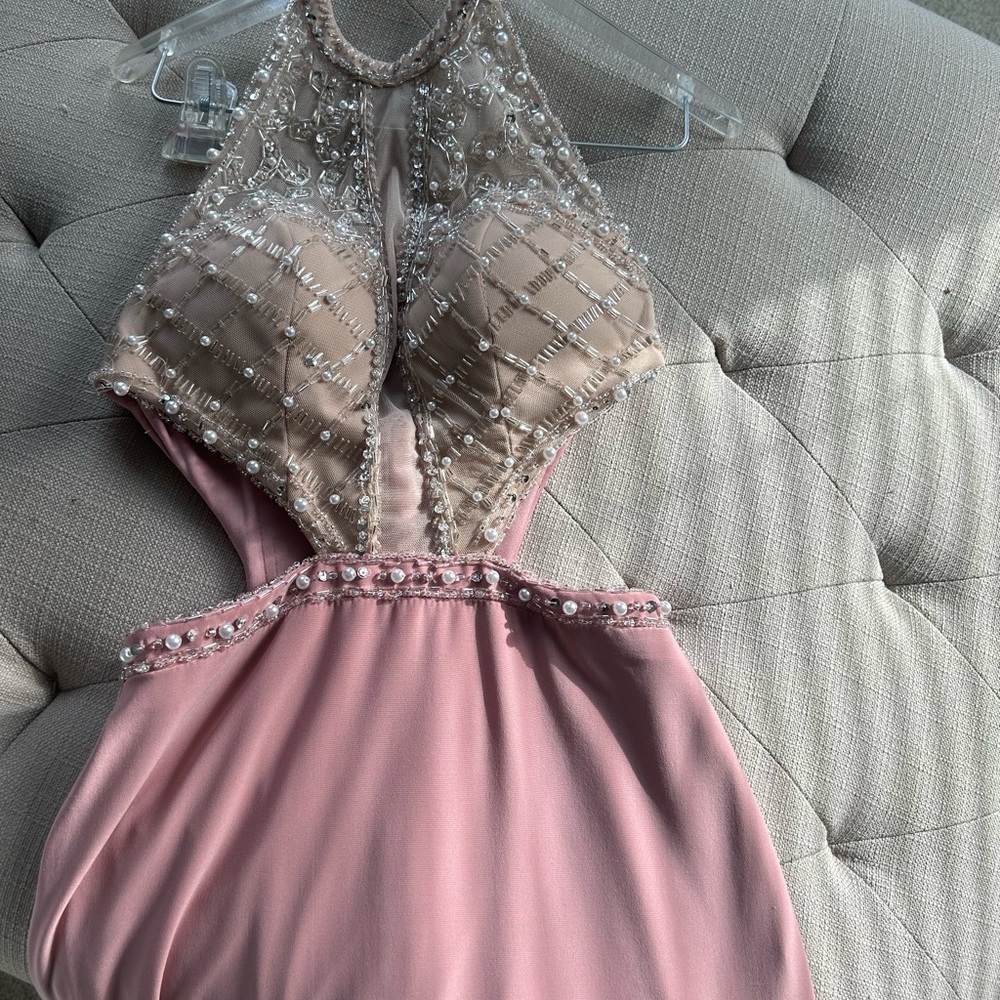 Pink&Pearl Prom Dress Dillards Size Small Gem